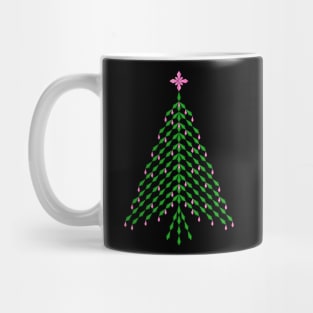 Elegant pink and green crystal Christmas Tree Mug